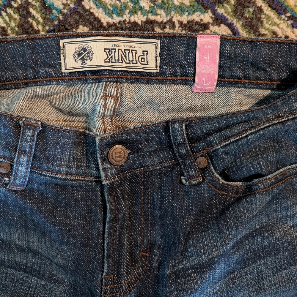 Pink Victoria's Secrets Blue Jeans - Picture 8 of 13